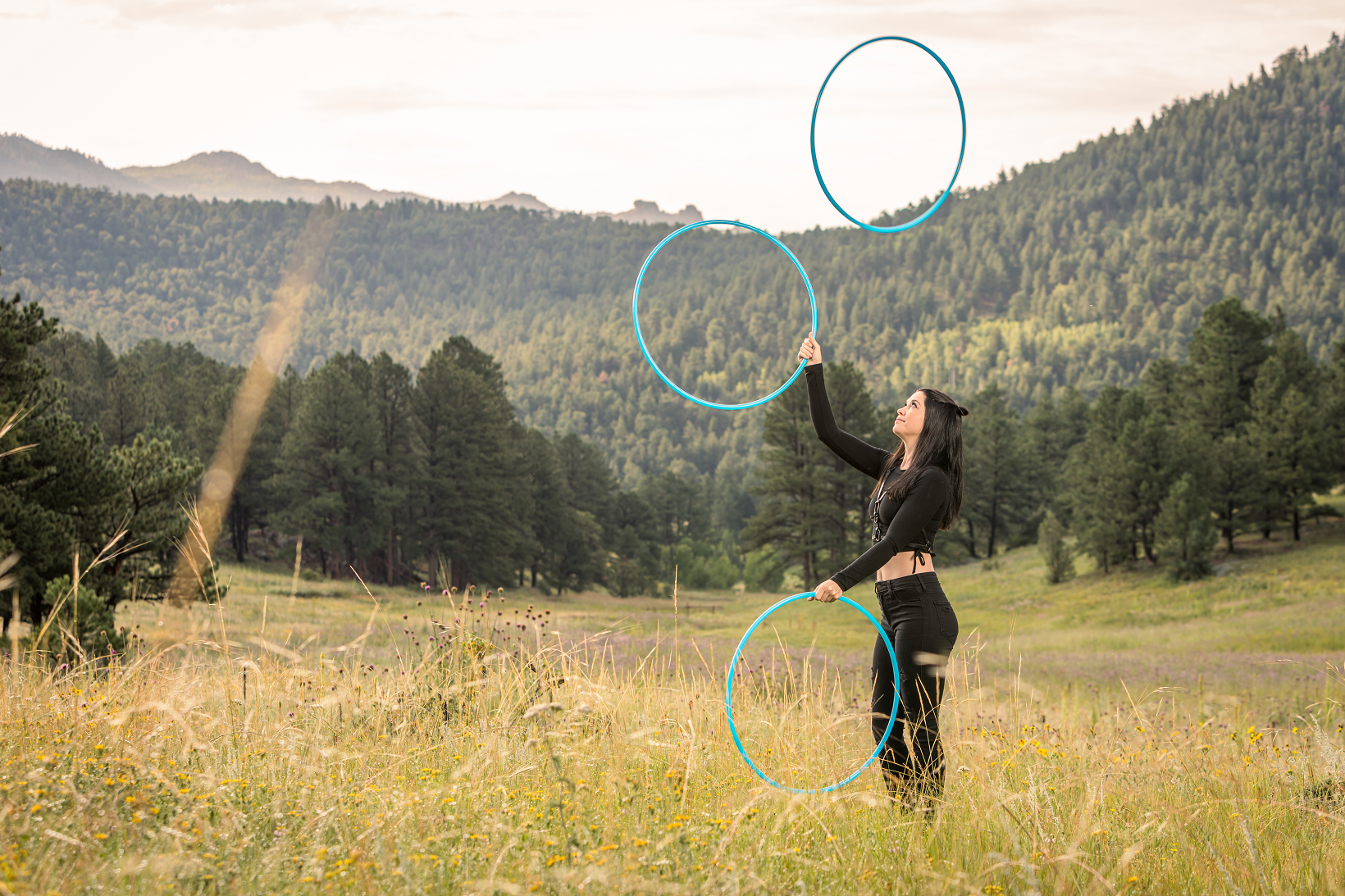 Radioactive Bioluminescent Blue - Polypro Dance Hoop