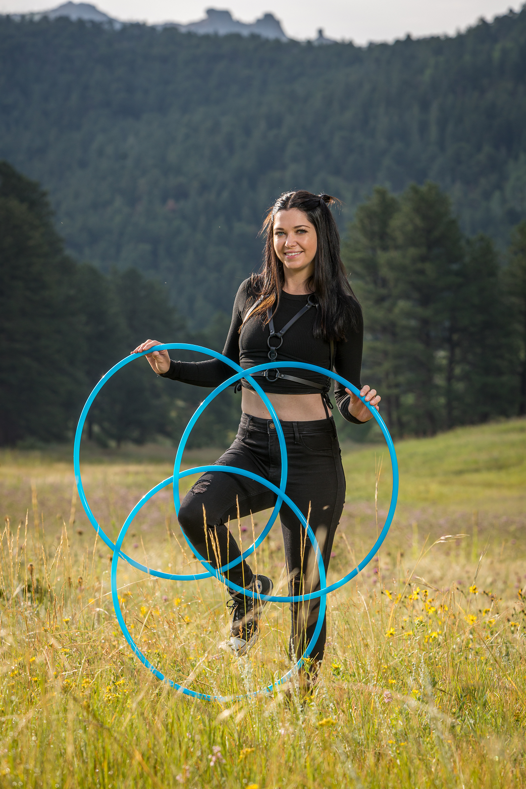Radioactive Bioluminescent Blue - Polypro Dance Hoop