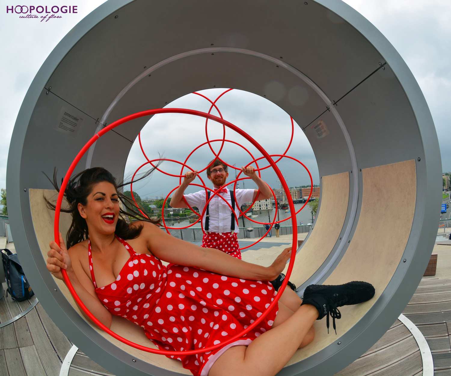 UV Red (Fire Orange) Polypro Dance Hoop