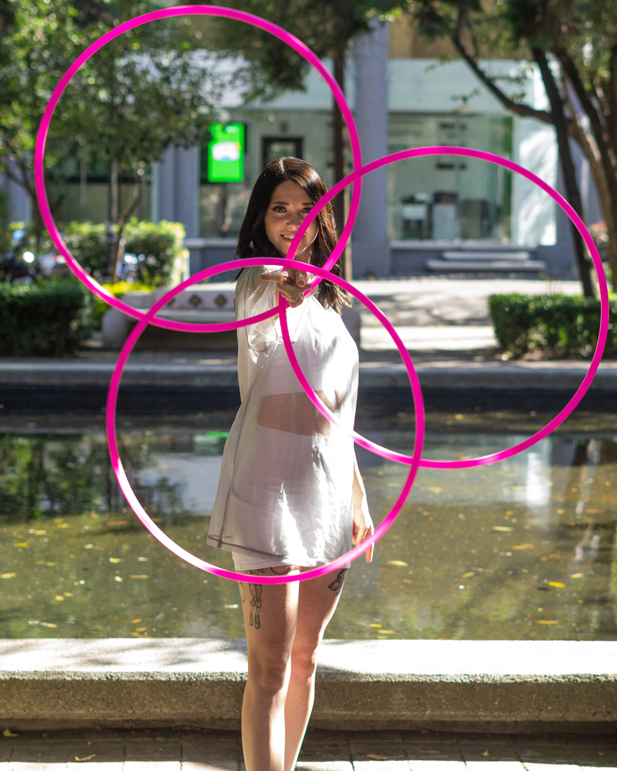 Radioactive Nuclear Pink Polypro Dance Hoop