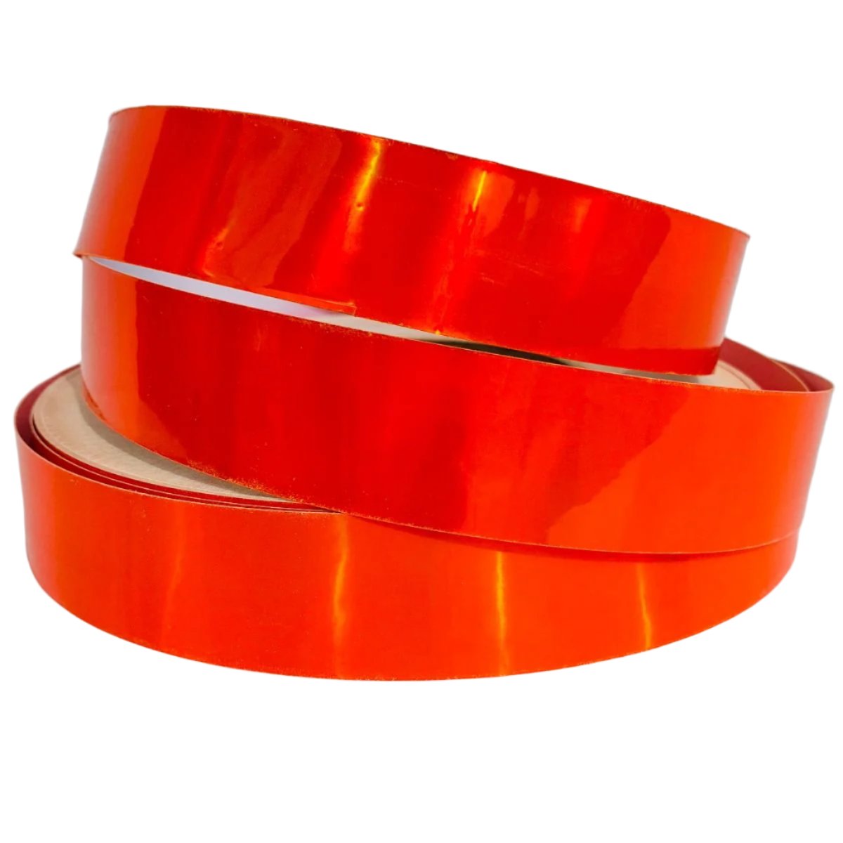 Fluorescent Orange Holographic Rainbow Tape (150 feet)