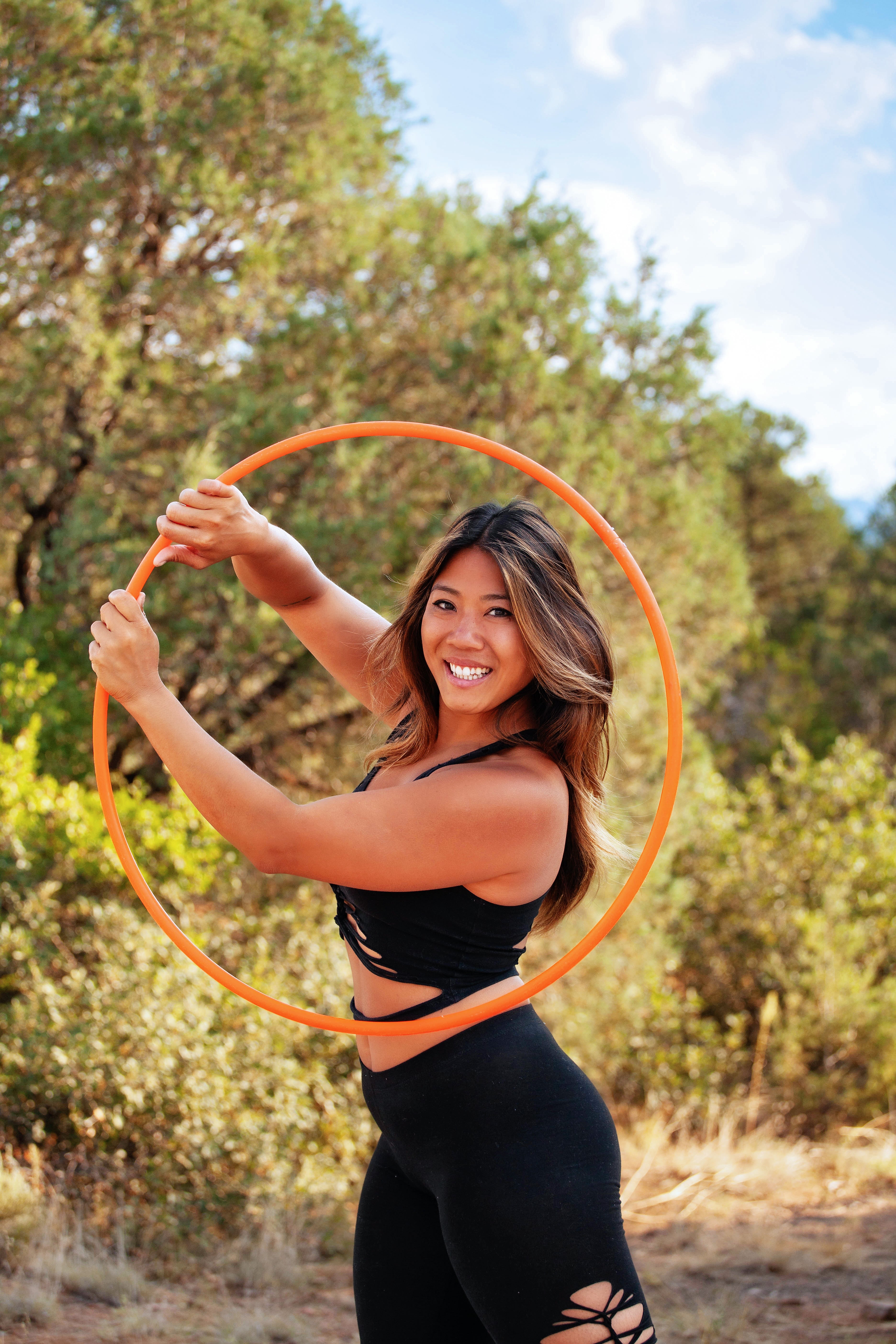UV Orange Polypro Dance Hoop