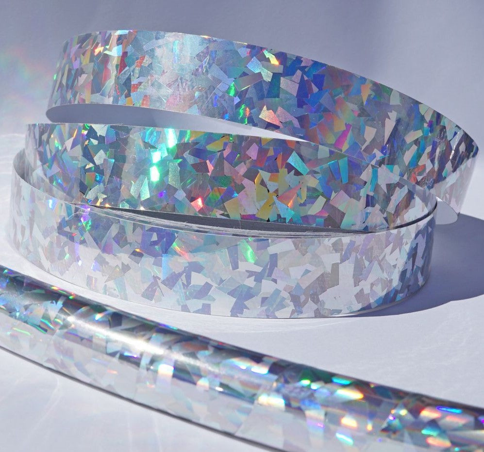 Silver Crystal Holographic Confetti Tape