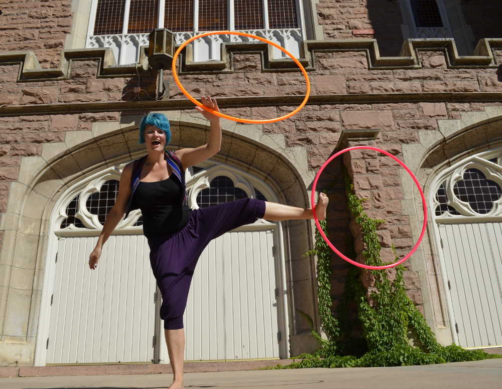 UV Orange Polypro Dance Hoop