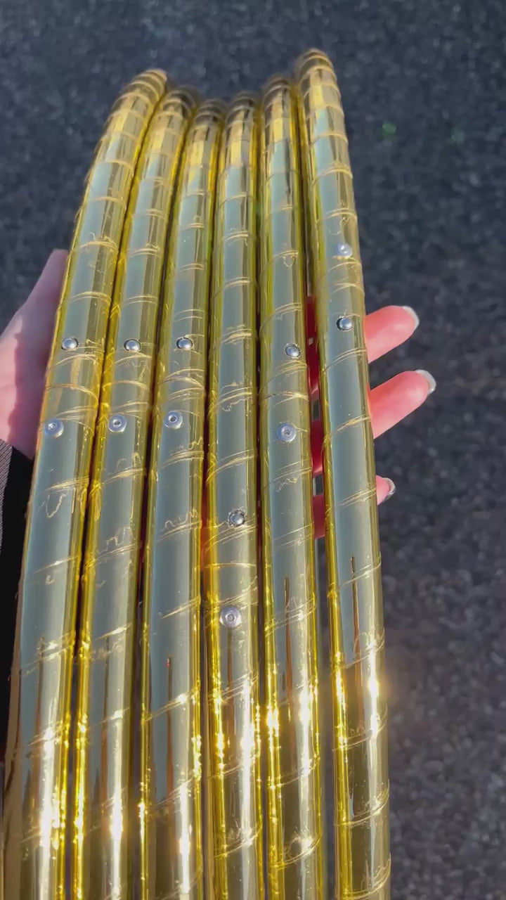 Gold Mirror Tape shining in the sunlight. 