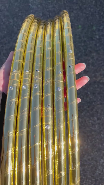 Gold Mirror Tape shining in the sunlight. 