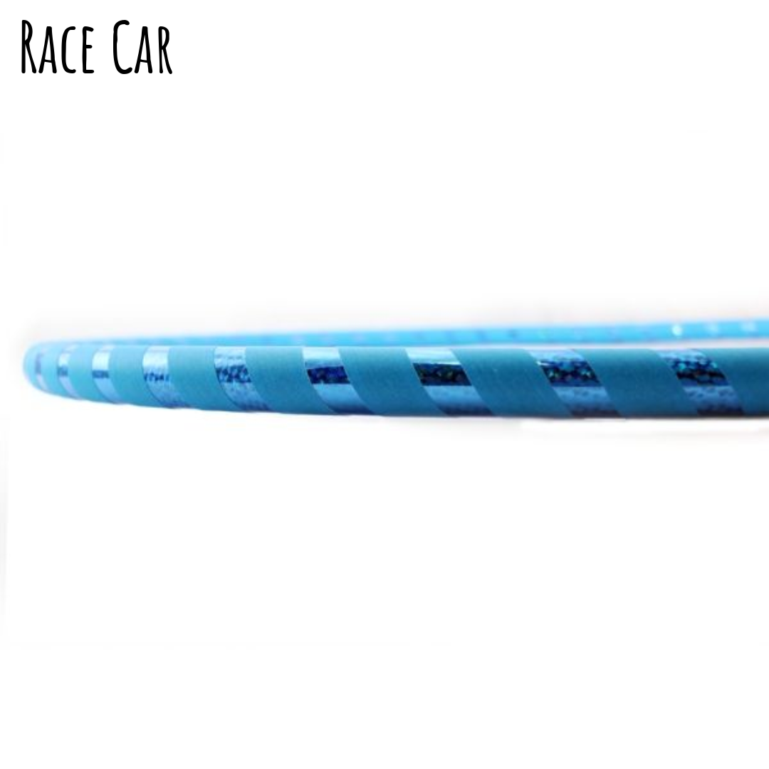 Blue race car kids hula hoop. 