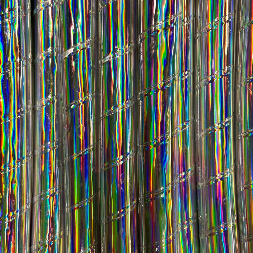Silver Sheen Holographic Rainbow  Tape