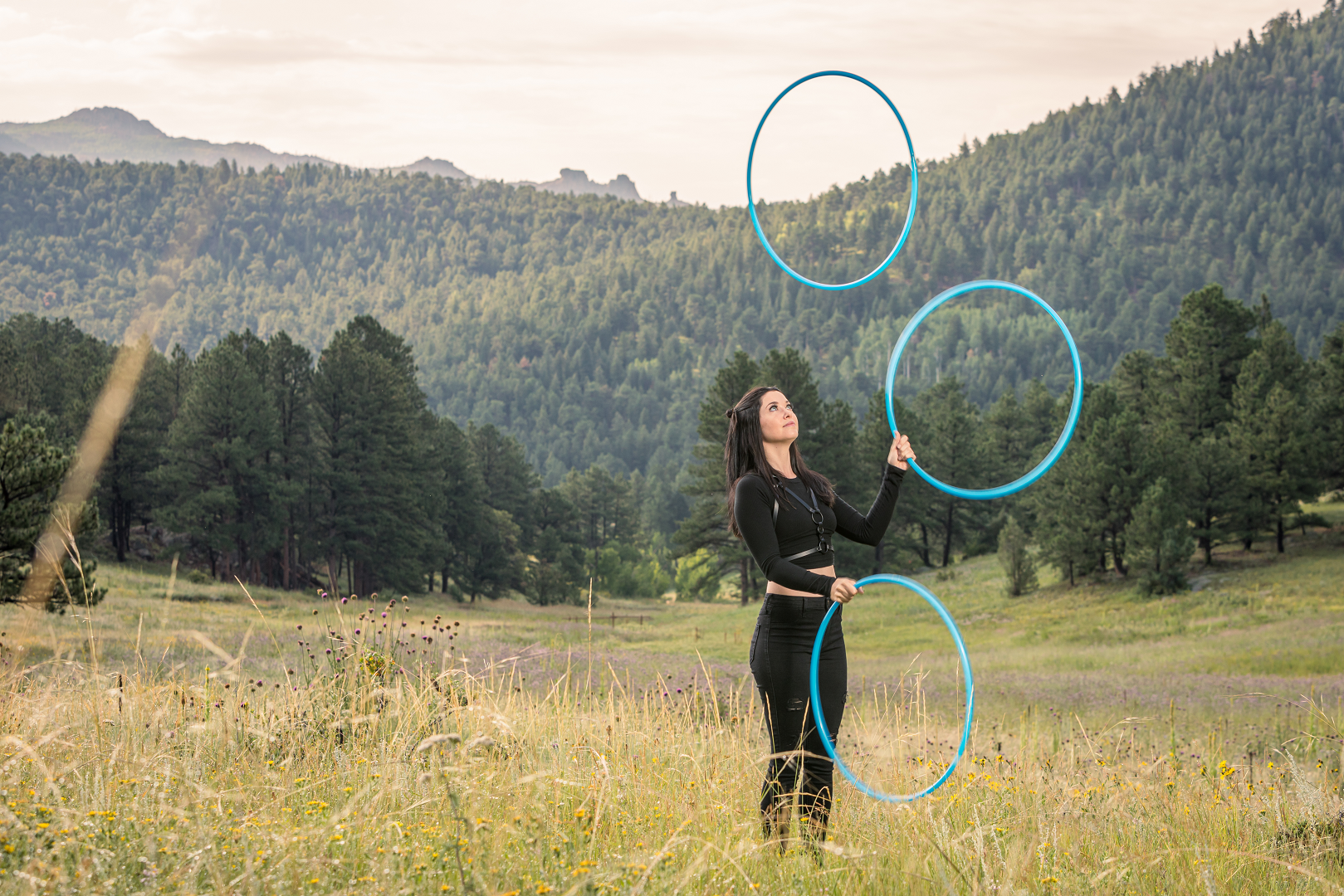 Radioactive Bioluminescent Blue Polypro Dance Hoop