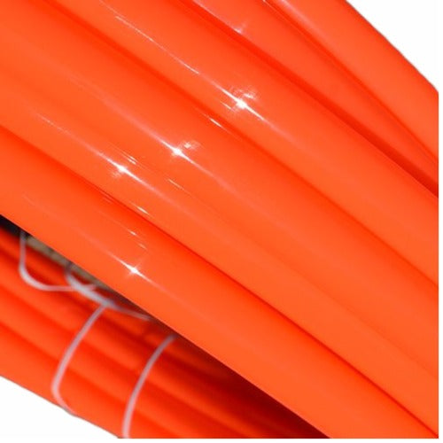 Radioactive UV Glossy Polypro Tubing - Solar Orange